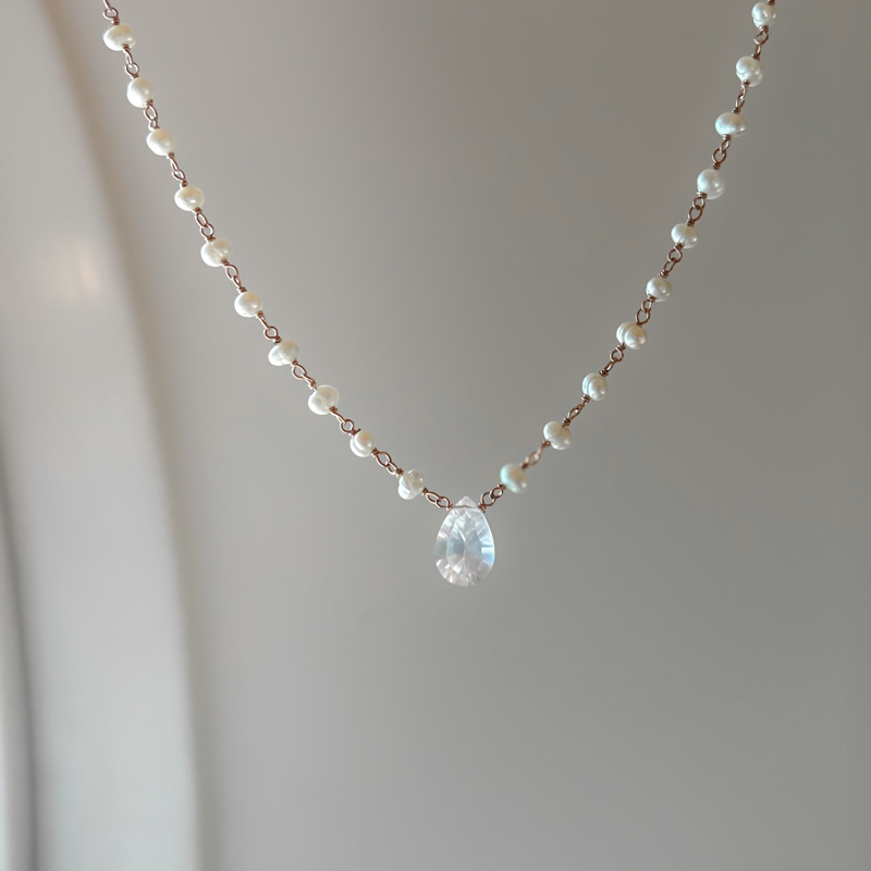 collana Luce - quarzo rosa